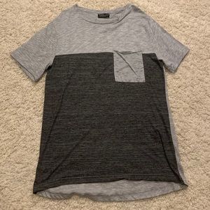 Chunky Knit T-Shirt with Pocket